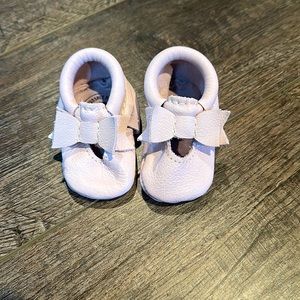 Newborn light lilac Freshly Picked Moccasins. Size 0